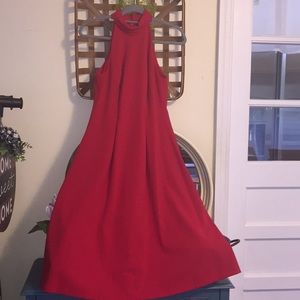 A Calvin Klein Crimson Red Three Quarter Length.